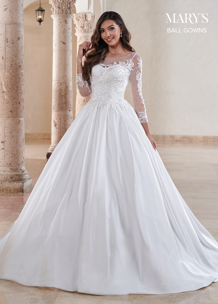 Bridal Ball Gowns in Ivory, White Color-4 #MB6081