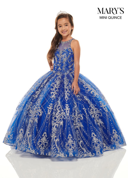Little Quince Dresses in Royal/Silver, Burgundy/Gold Color