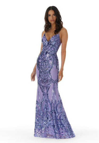 Sequin Fitted Prom Dress