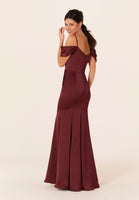 Luxe Satin Fit and Flare Bridesmaids Dress