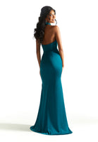 Luxe Satin Twisted Halter Bridesmaid Dress