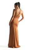 V Back Luxe Satin Bridesmaid Dress