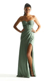 Luxe Satin Corset Bodice Bridesmaid Dress