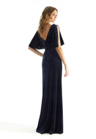 Slim A-line Stretch Velvet Bridesmaid Dress