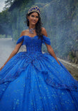 Contrasting Floral Beading Quinceañera Dress with Rhinestone Trim