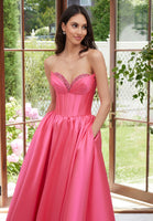 Embellished Corset Mikado Prom Dress