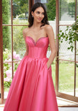 Embellished Corset Mikado Prom Dress