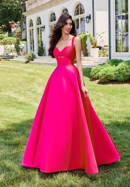 A-line Mikado Prom Dress with Cut Out
