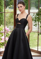 A-line Mikado Prom Dress with Cut Out