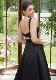 A-line Mikado Prom Dress with Cut Out