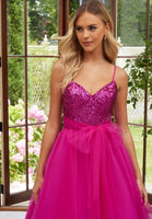 Sequin and Tulle Ball Gown Prom Dress
