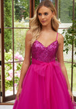 Sequin and Tulle Ball Gown Prom Dress