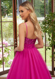 Sequin and Tulle Ball Gown Prom Dress