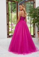 Sequin and Tulle Ball Gown Prom Dress