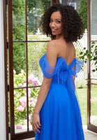 Off The Shoulder Tulle Prom Dress with Embellished Boning