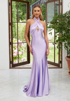 Keyhole Halter Mermaid Prom Dress