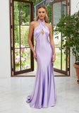 Keyhole Halter Mermaid Prom Dress