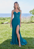 Jersey Fit and Flare Prom Dress with Lace Bodice