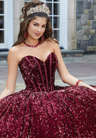 Allover Sequin Corset Quinceañera Dress
