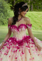 Three-Dimensional Ombré Floral Quinceañera Dress