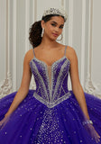 Jewel and Diamanté Beaded Quiceañera Dress with Back Bow