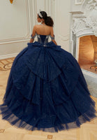Crystal and Diamanté Beaded Sparkle Tulle Quinceañera Dress