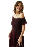 Beaded A-Line Evening Gown in Chiffon with Appliqués