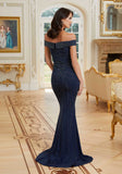 Starburst Beaded Jersey Evening Gown