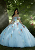 Multicolor Floral Embroidered Quinceañera Dress