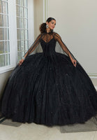 Crystal and Diamanté Beaded Quinceañera Dress with Alençon Lace Appliqués