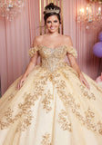 Crystal Beading and Sequin Appliqué Glitter Tulle Quinceañera Dress