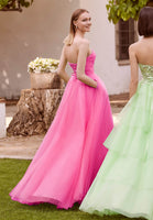 Tulle A-Line Keyhole Cut Out Bodice
