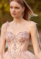 Sequin and Crystal Beaded Sparkle Tulle Ball Gown
