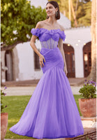 Asymmetrically Draped Tulle Mermaid