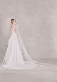 Cathedral Length Tulle Veil with Scattered Satin Bows