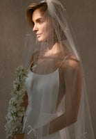 Cathedral Length Tulle Veil with Scattered Satin Bows