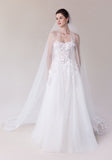 Cathedral Length Three Dimensional Floral Tulle Veil