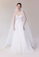 Cathedral Length Three Dimensional Floral Tulle Veil