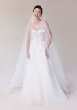 Cathedral Length Three Dimensional Floral Tulle Veil
