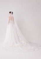 Cathedral Length Three Dimensional Floral Tulle Veil