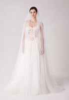 Cathedral Length Three Dimensional Floral Tulle Veil
