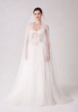 Cathedral Length Three Dimensional Floral Tulle Veil
