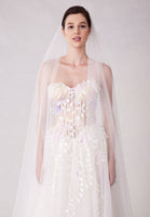 Cathedral Length Three Dimensional Floral Tulle Veil