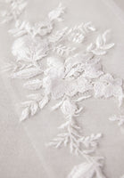 Cathedral Length Veil with Colorful Embroidered Floral Appliqués