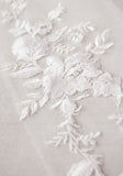 Cathedral Length Veil with Colorful Embroidered Floral Appliqués