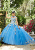 Floral Embroidered Quinceañera Dress