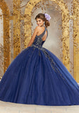 Rhinestone and Crystal Beaded Embroidery on a Princess Tulle Ballgown