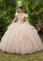 Crystal Beaded Ruffled Tulle Quinceañera Dress #89283