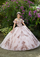 Sparkle Tulle and Patterned Sequin Quinceanera Dress #89292