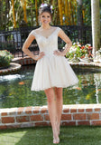 Crystal Beaded Lace and Tulle Party Dress